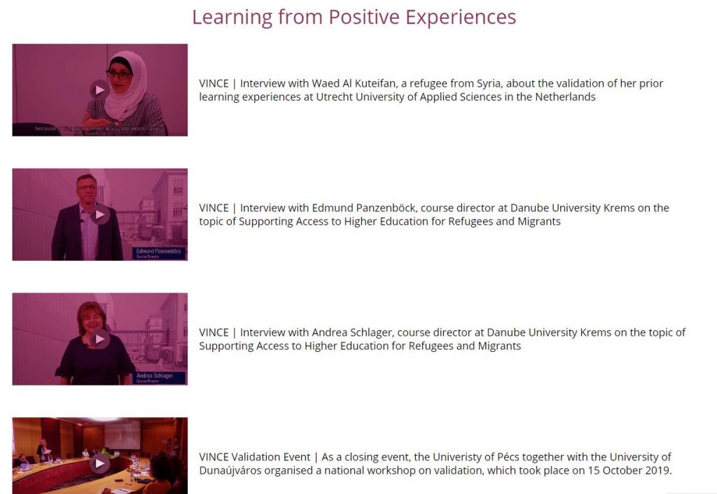 Experiences with the Validation of Prior Learning: Refugees, Migrants and Higher Education Staff