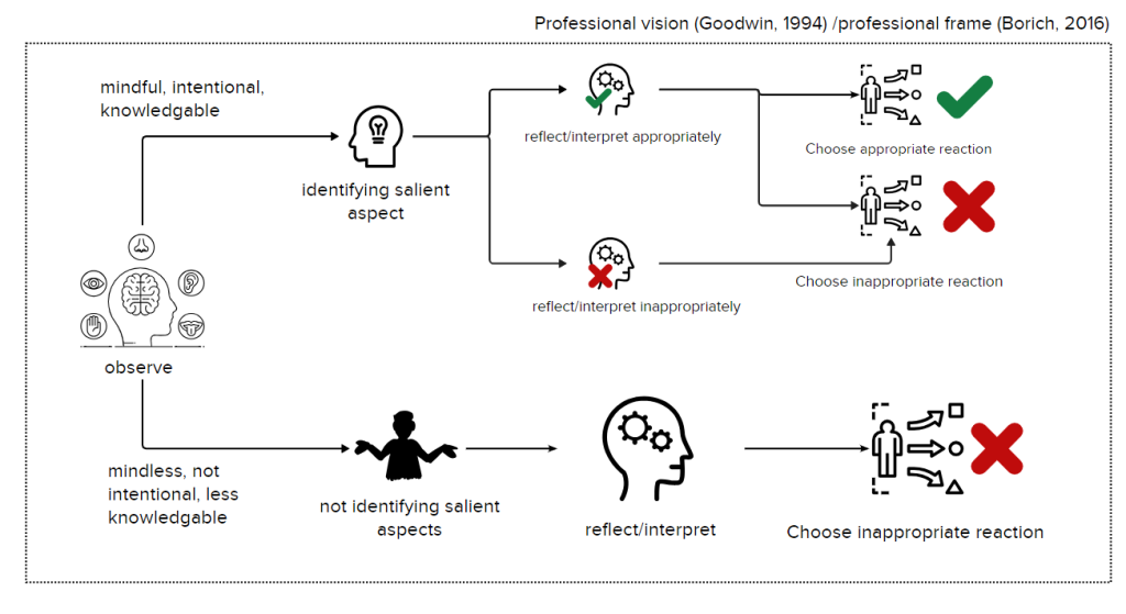 Professional noticing, a central part of professional vision.