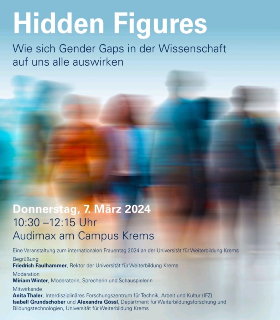 Event "Hidden Figures. Wie sich Gender Gaps in der Wissenschaft auf uns alle auswirken" an der Universität für Weiterbildung Krems